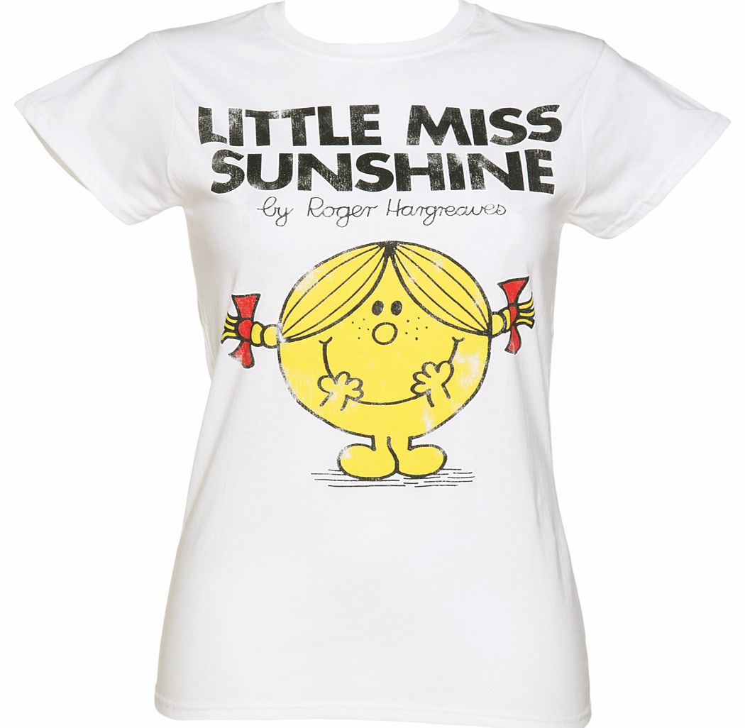 Ladies White Little Miss Sunshine T-Shirt