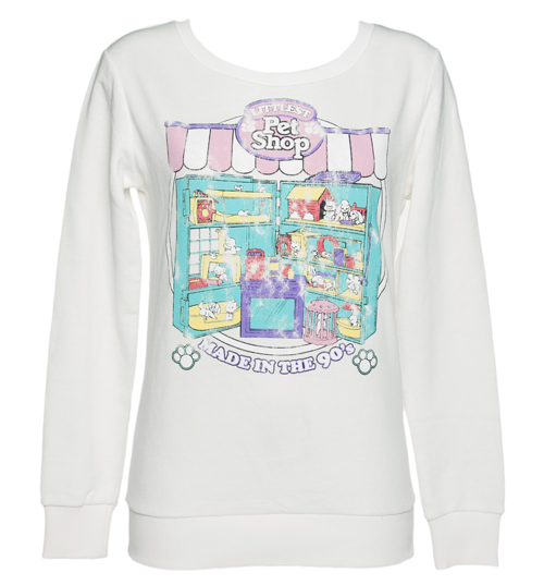 Ladies White Littlest Pet Shop Sweater