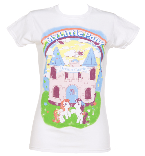 TruffleShuffle Ladies White My Little Pony Dream Castle T-Shirt