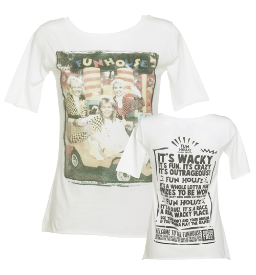 TruffleShuffle Ladies White Pat Sharp And The Twins Fun House