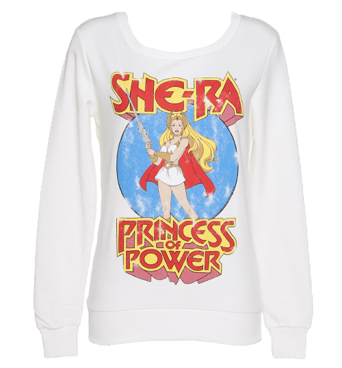 TruffleShuffle Ladies White She-Ra Princess of Power Sweater