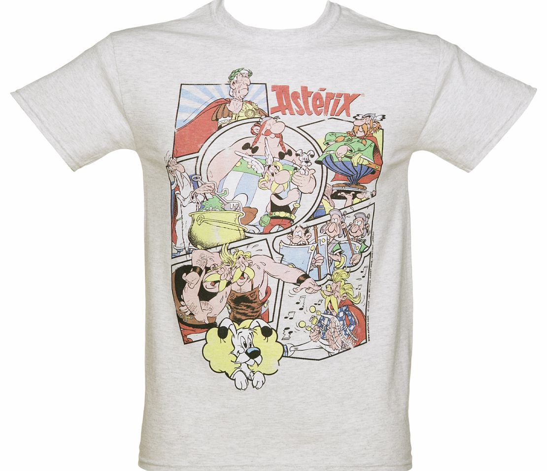 Mens Asterix Comic Strip Heavyweight T-Shirt