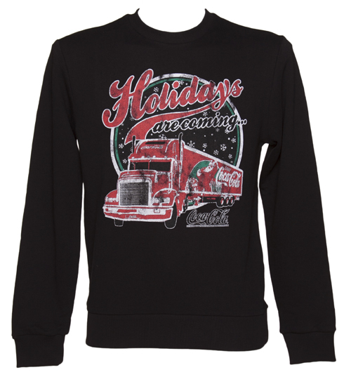 TruffleShuffle Mens Black Coca Cola Holidays Are Coming