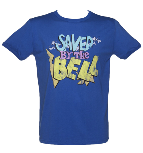 Mens Blue 90s Saved By The Bell Logo