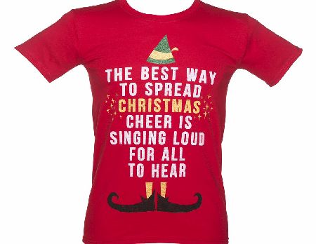 TruffleShuffle Mens Elf Christmas Cheer T-Shirt