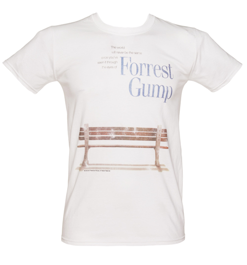 TruffleShuffle Mens Forrest Gump Bench T-Shirt
