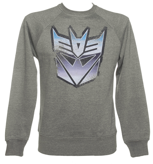 Mens Grey Decepticon Transformers Sweater