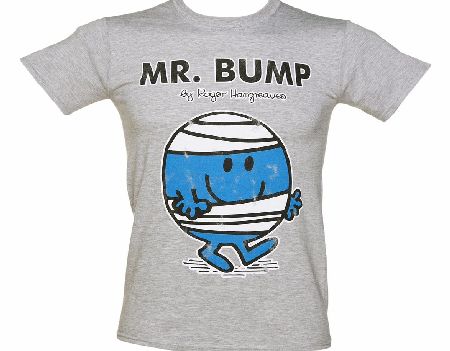 Mens Grey Mr Bump Mr Men T-Shirt