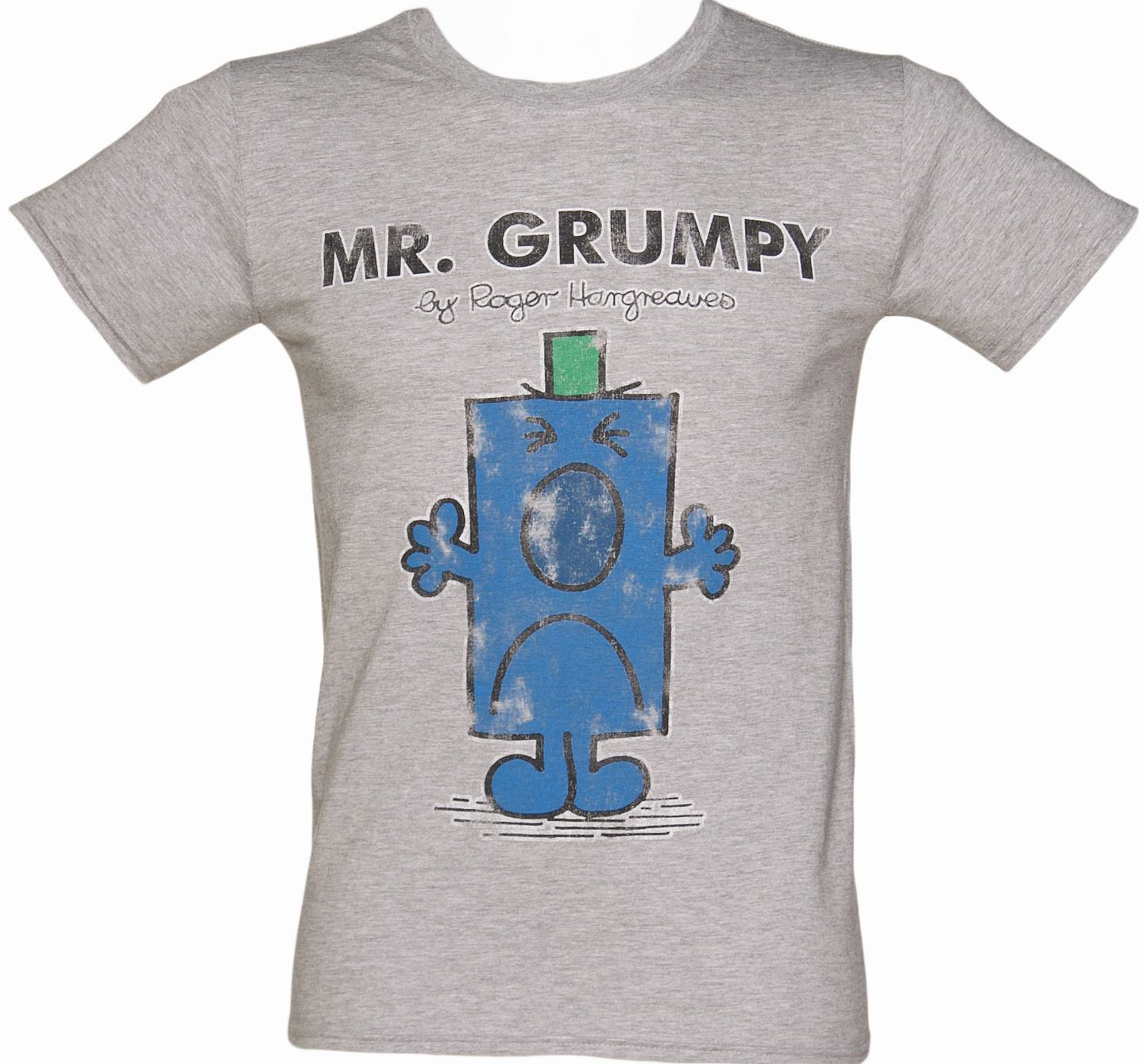 TruffleShuffle Mens Grey Mr Grumpy Mr Men T-Shirt