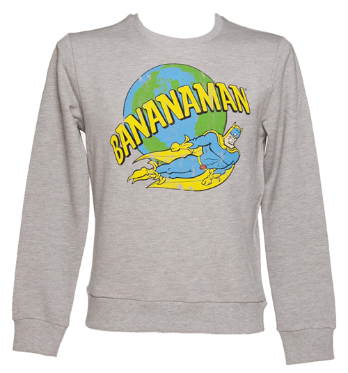 TruffleShuffle Mens Grey Retro Bananaman Jumper