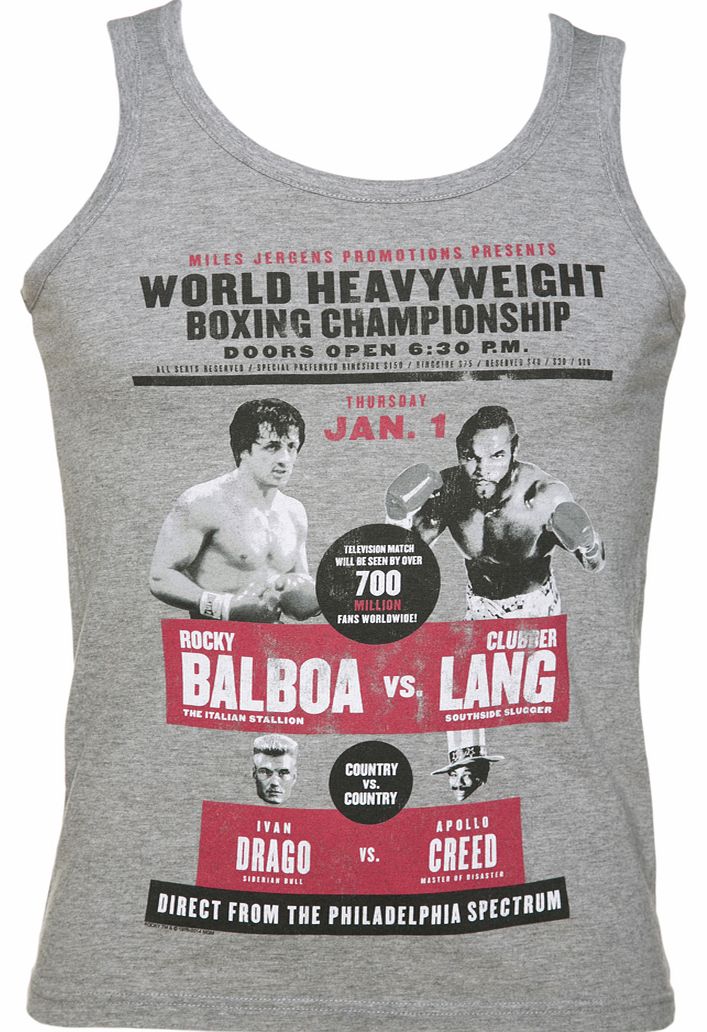 Mens Grey Rocky Balboa vs Clubber Lang Vest