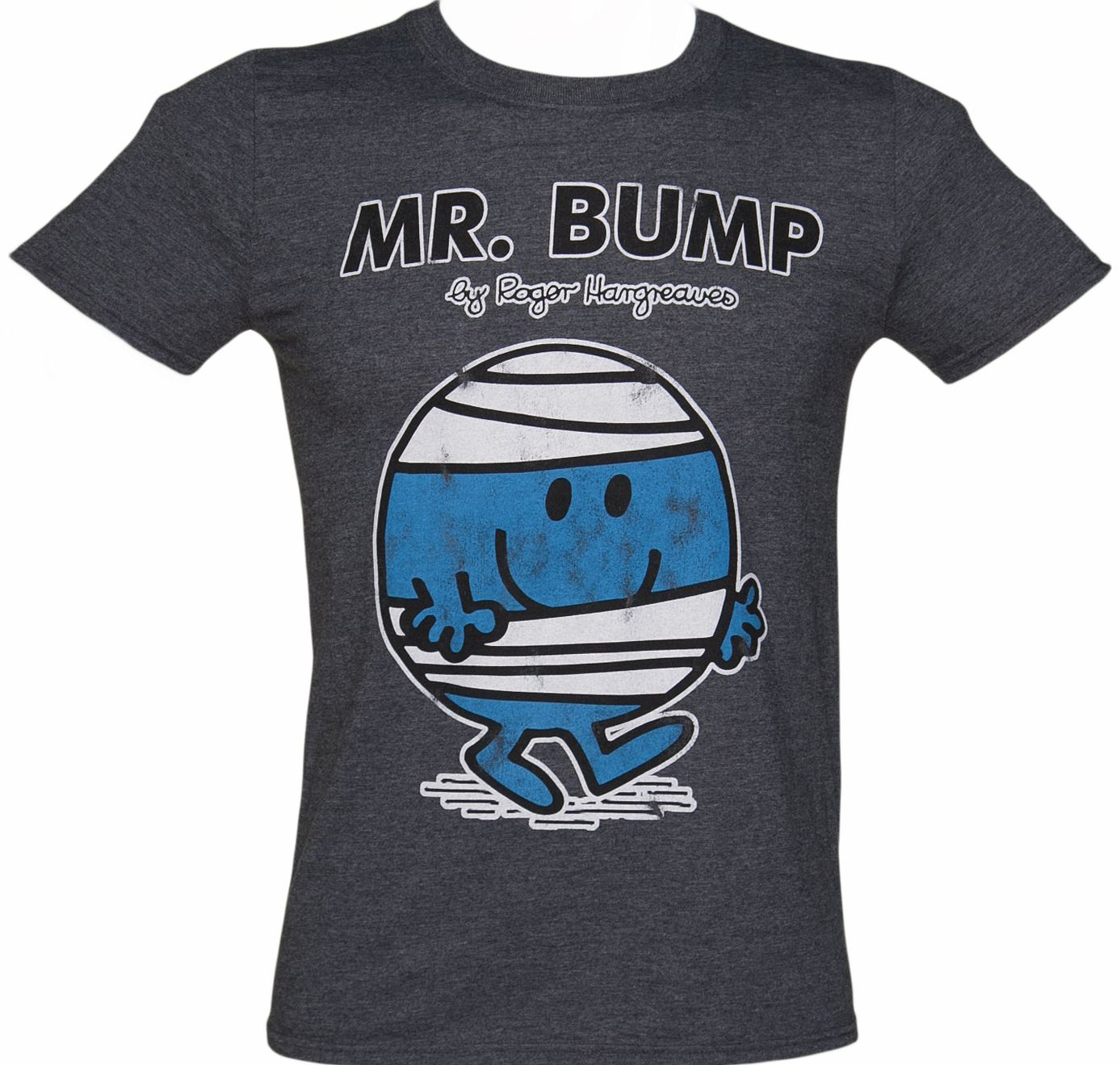 Mens Heather Navy Mr Bump Mr Men T-Shirt