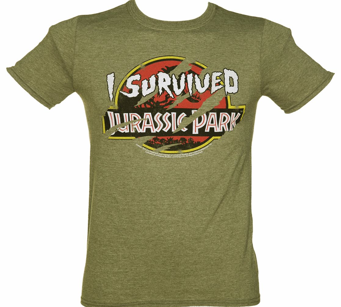 TruffleShuffle Mens I Survived Jurassic Park T-Shirt