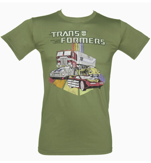 TruffleShuffle Mens Khaki Transformers Automobiles T-Shirt