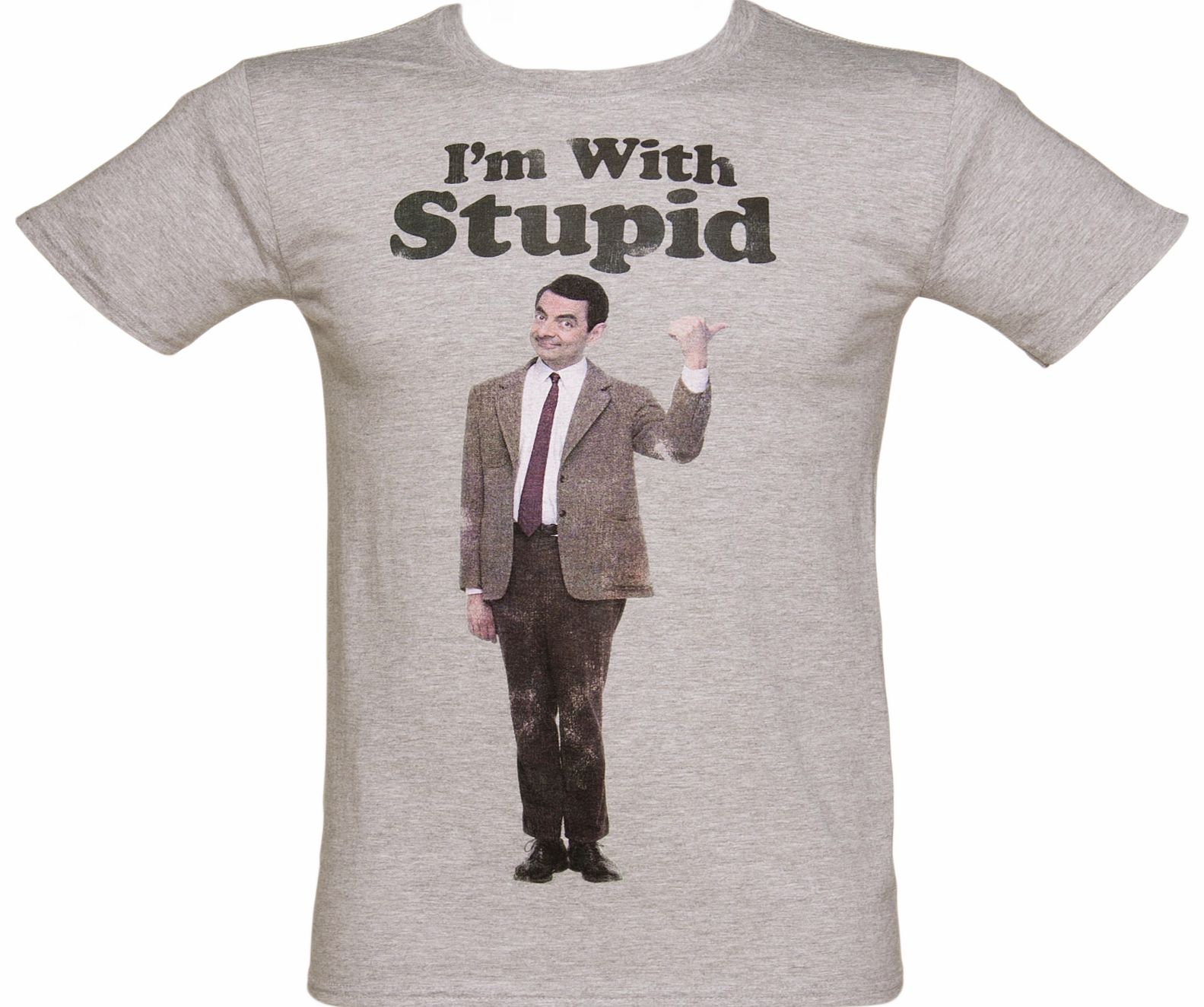 TruffleShuffle Mens Mr Bean Im With Stupid T-Shirt