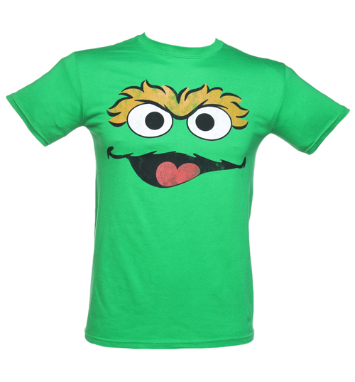 TruffleShuffle Mens Oscar Face Sesame Street T-Shirt
