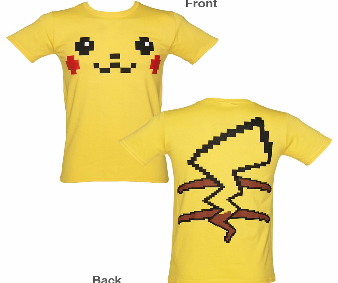 TruffleShuffle Mens Pikachu Face Costume T-Shirt