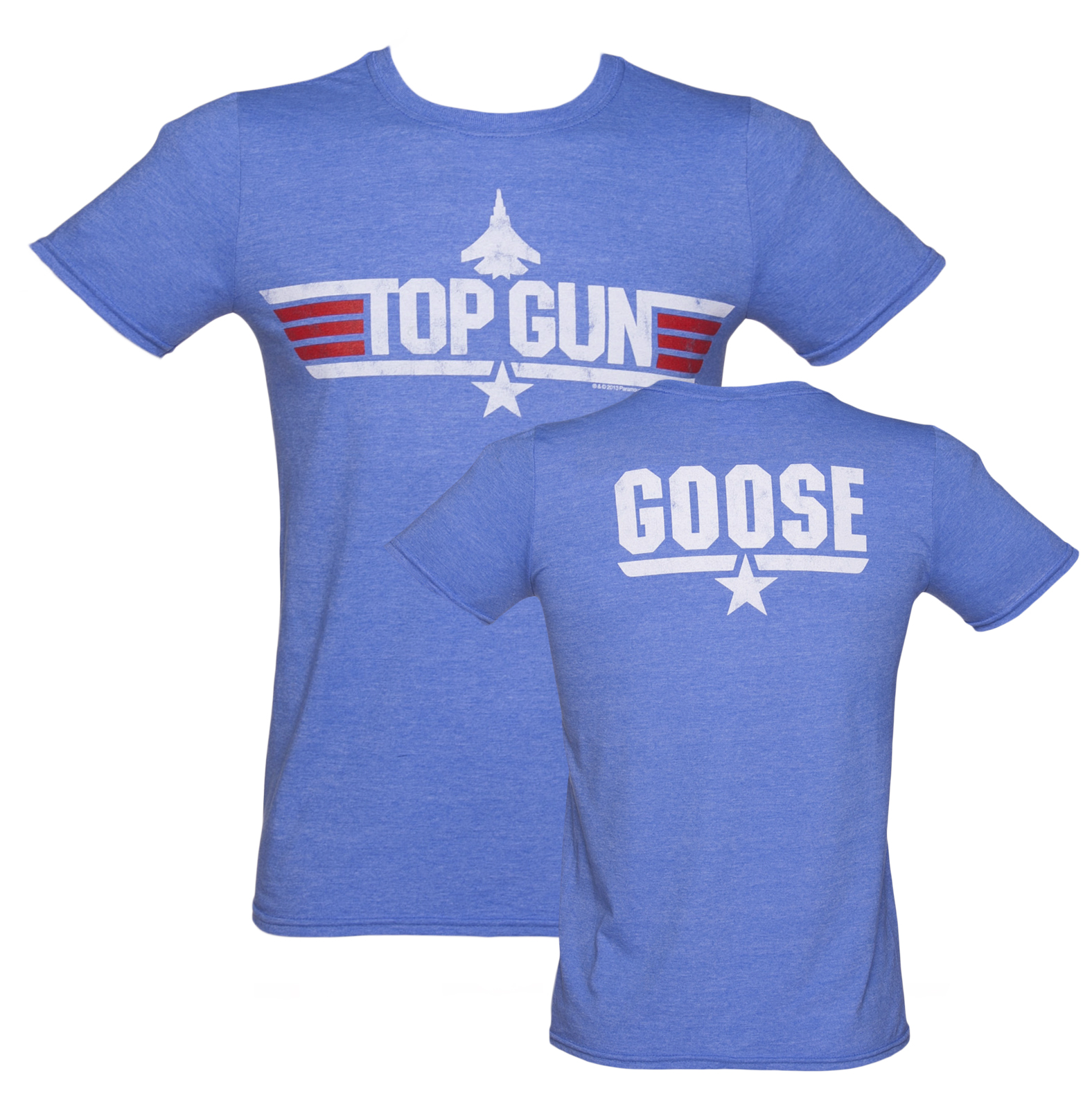 TruffleShuffle Mens Sky Blue Top Gun Goose T-Shirt