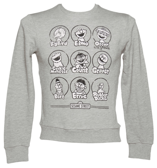 TruffleShuffle Mens Sport Grey Sesame Street Characters