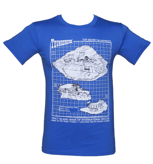 TruffleShuffle Mens Thunderbirds Tracy Island Blueprint