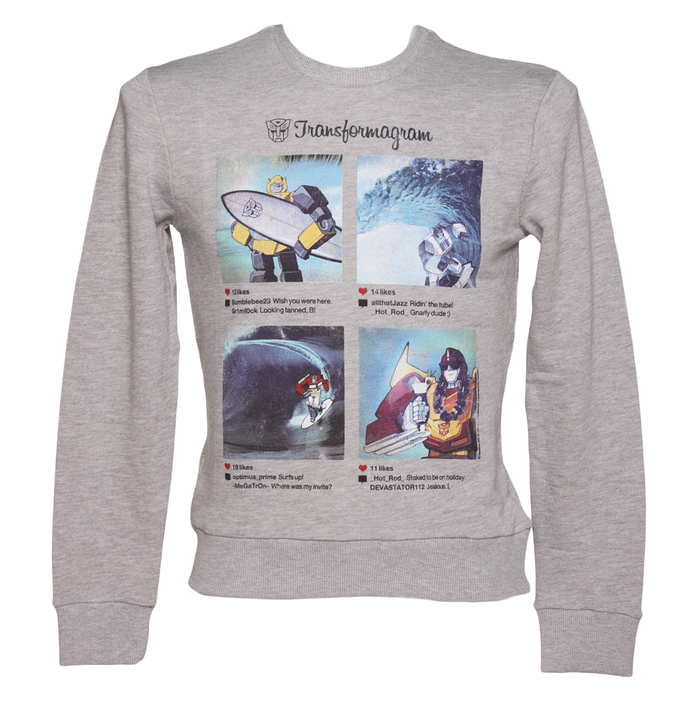 TruffleShuffle Mens Transformers Instagram Summer Sweater