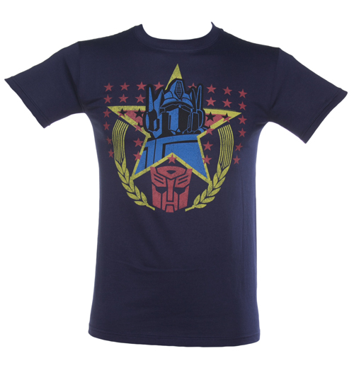 Mens Transformers Optimus Prime Stars T Shirt