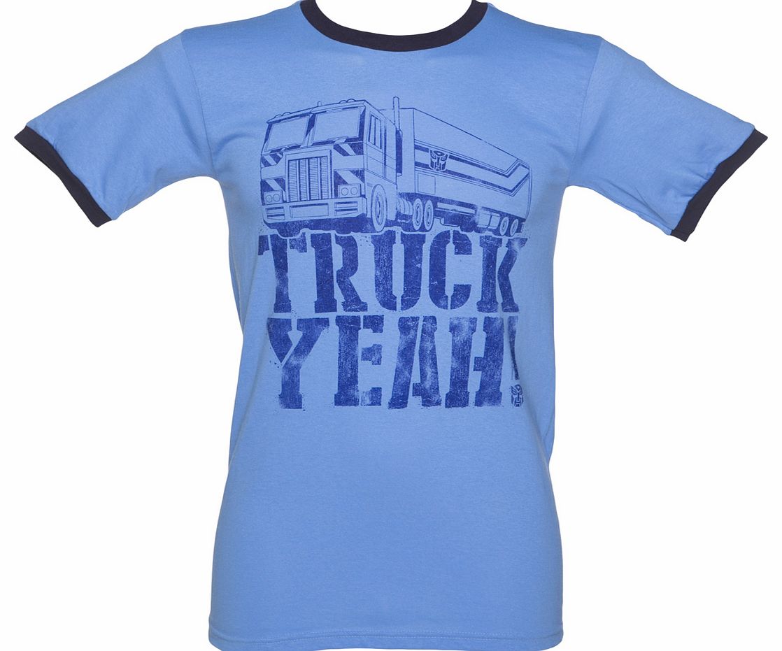 TruffleShuffle Mens Transformers Truck Yeah Ringer T-Shirt