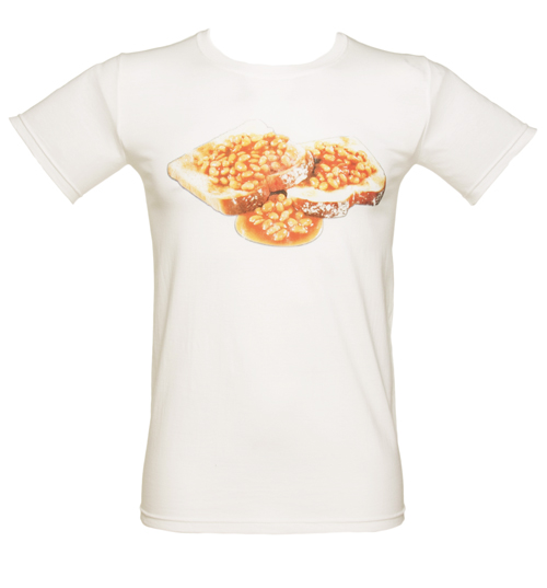 Mens White Beans On Toast T-Shirt