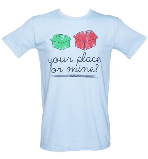 TruffleShuffle Mens Your Place Or Mine Monopoly T-Shirt