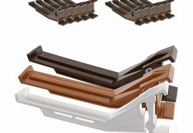 Truly PVC Supplies 10 x White K2 C8043 Conservatory Gutter Brackets Ogee Clip UPVC Choice of Colour Available