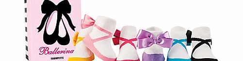 Trumpette Ballerina Socks, Pack of 6, Multi
