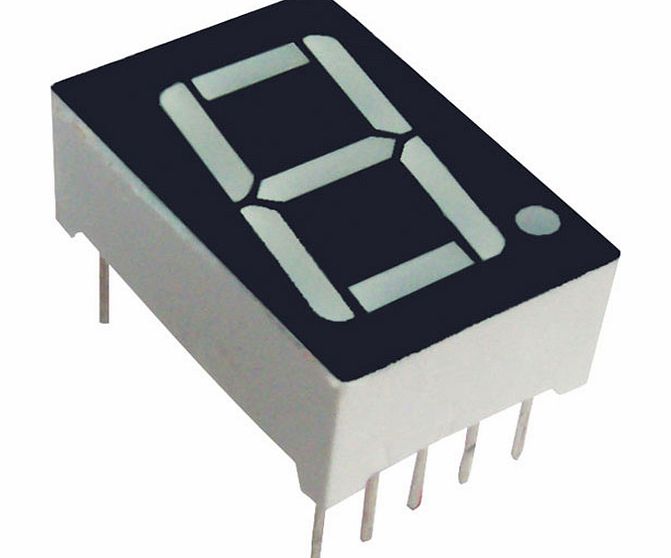 TruOpto 14.2mm Red Seven Segment Display Anode 100mcd