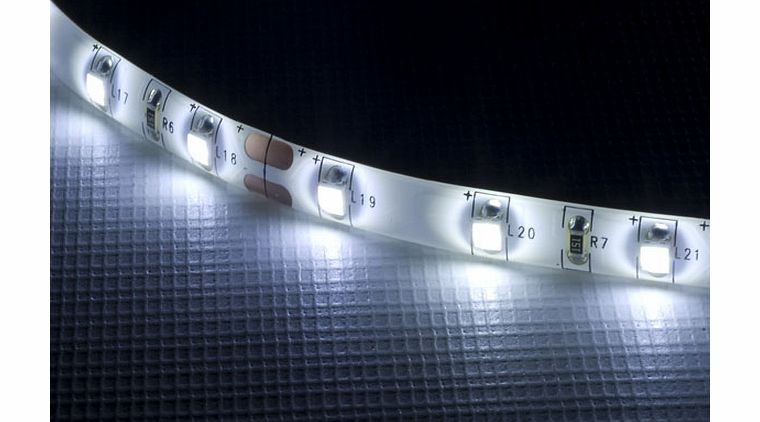 TruOpto 5m Cool White LED Strip 12V 4.8W per Meter 8mm