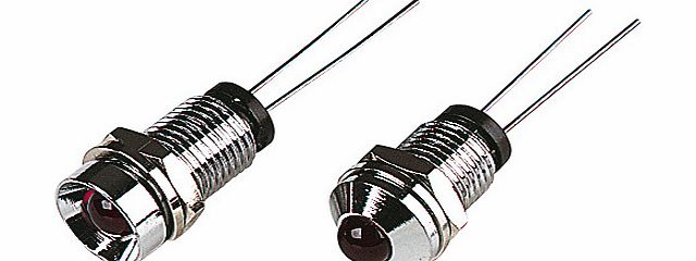 TruOpto 5mm 12v Red Rec. Chrome Led L-53ID/B