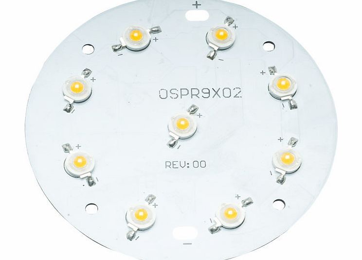 TruOpto Warm White 2500K 9x1W Power Led 765lm