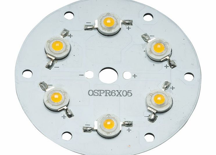 TruOpto Warm White 3000K 6x1W Power Led 450lm