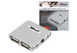 trust 4 Port Mini USB 2.0 Design Hub HU-3340m - Ref. 14251