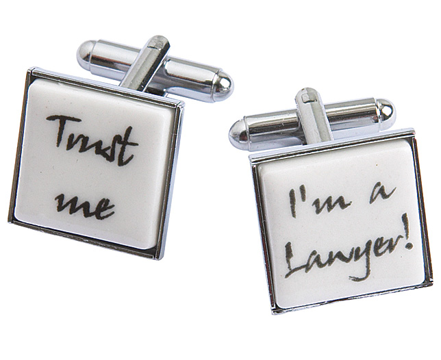 trust Me I` A Lawyer Cufflinks