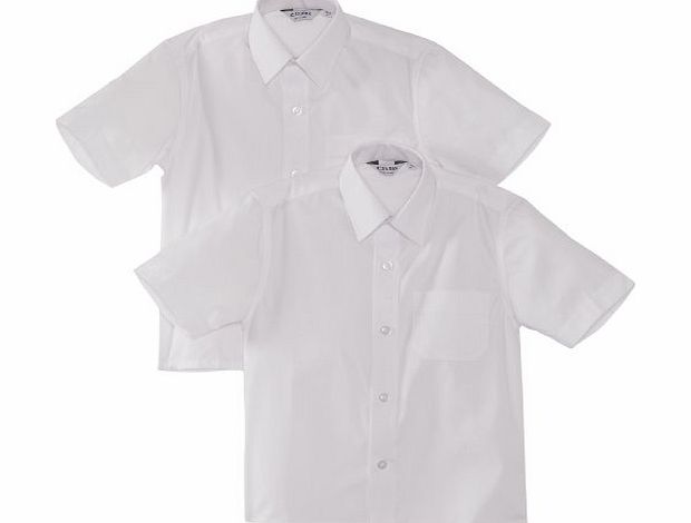 Boys Short Sleeve School Shirt, White, 16+ Years (Manufacturer Size: 16.5`` Collar)