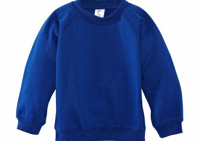 Trutex Limited Unisex Crew Neck Plain Sweatshirt, Royal, 9-10 Years (Manufacturer Size: 25-27`` Chest)