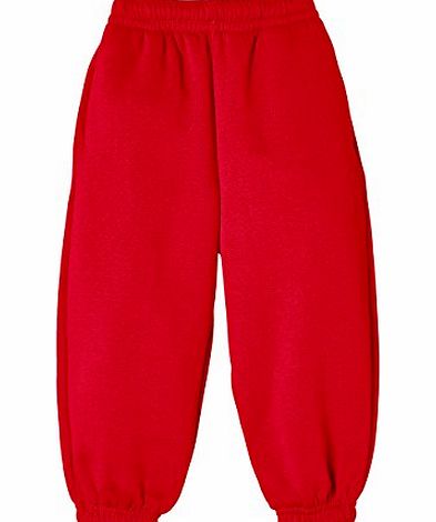 Trutex Limited Unisex Jogging Plain Sports Trousers, Scarlet, 3-4 Years (Manufacturer Size: 15.5`` Leg)