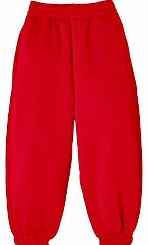 Trutex Limited Unisex Jogging Plain Sports Trousers, Scarlet, 7-8 Years (Manufacturer Size: 20.5`` Leg)