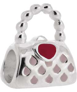 Cutie Sterling Silver Enamel Handbag Charm