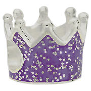 Cutie Sterling Silver Purple Glitter Charm