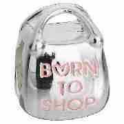 Sterling Silver Born to Shop Bag Charm