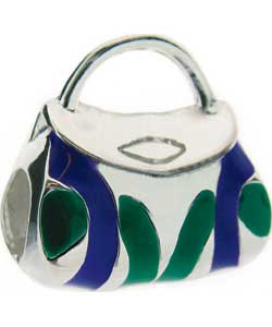 Sterling Silver Multi Enamel Handbag