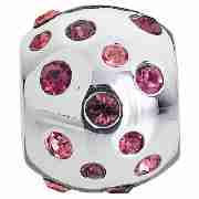 Truth Sterling Silver Pink Colour Crystal Set