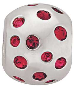 Truth Sterling Silver Pink Cubic Zirconia Charm