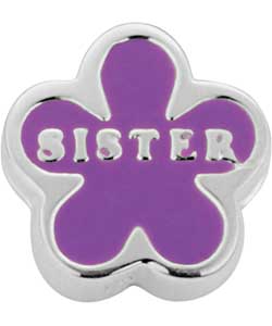 Truth Sterling Silver Purple Enamel Sister