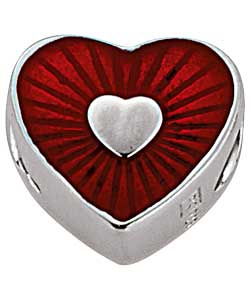 Truth Sterling Silver Red Enamel I Love You Heart Charm